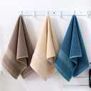 3 Pack Hand Towels for Bathroom, Cotton Soft Absorbent Decorative Hand Towel Set for Face Spa Bath Gym Kitchen, 13x30 Inch