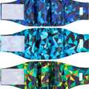 Wegreeco Washable Male Dog Belly Band (Stylish Pattern)- Pack of 3 - Male Dog Belly Wrap, Dog Diapers Male (Abstract Geometrical Blue, Large)