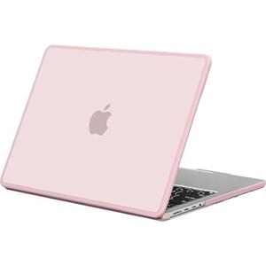 BlueSwan Anti-Cracking Hard Shell Case Compatible with MacBook Pro 14-inch 2025 2024-2021 Release M4 M3 M2 M1 Pro/ Max Chip, Anti-Fingerprint Soft TPU Bumper, Frosted Cute Pink