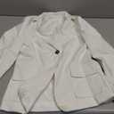 BZB Women's Casual Blazers Long Sleeve Lapel Open Front Work Office Bussiness Warm Blazer Jackets (White, S)