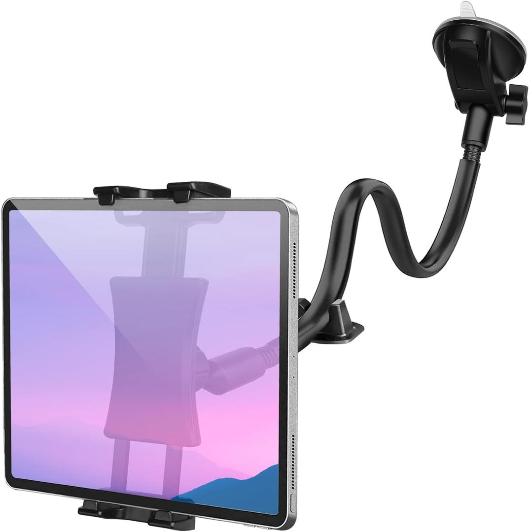 Soporte para parabrisas de automvil, cuello de cisne de brazo largo de 13 pulgadas, soporte de ventosa flexible de 360 para camin SUV, para iPad Pro 12.9/11/10.5/9.7/Air/Mini 6 5 4, Samsung Galaxy,
