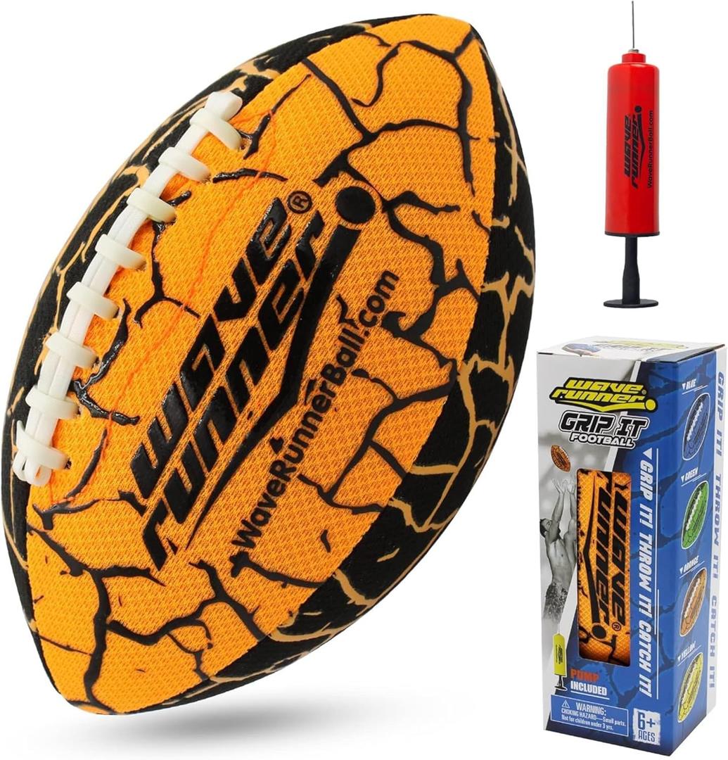 Wave Runner Grip It, Size 9.25in - Water Football, Beach Toys, Kids Outdoor Games for Summer | Pool Toys Football - Special Grip Pattern, Double Laced, Lightweight, All Weather Fun Water Toy (Random Color)