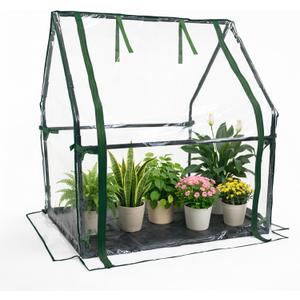 Gardzen Mini Greenhouse with Waterproof Base, Indoor/Outdoor Tabletop Greenhouse for Seed Starting, Plant Protection, Gardening & Winter Shelter, 36.2"(L) x18.9(W) x33.3(H)