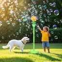 Palksky Bubble Machine for Kids Toddlers, Flower Bubble Maker with Lights for Parties, Rechargeable Automatic Bubbles Blower Machine for Outdoor Wedding Birthday Party