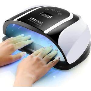 JODSONE 120W U V LED Nail Lamp for Two Hand, Led Light for Gel with 54 Pcs Light Bead, Quick Curing Gel Polish, Nail Dryer Suitable Salon and Home Use, Black