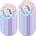 2 x 116Pcs Unicorn Birthday Party Supplies Tableware Kit Including Unicorn Balloons Party Plates and Napkins, Unicorn Paper Plates Cups Forks Kit for Unicorn Balloonss Theme Party, 16 Guests