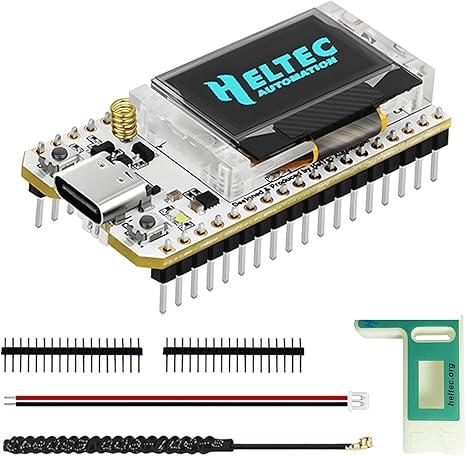 WiFi LoRa 32 V3 ESP32-S3FN8 SX1262 Development Board 902-928MHz Integrated WiFi BLE LoRa with Antenna Onboard 0.96-inch OLED Display for Meshtastic LoRaWAN (WiFi LoRa 32 V3 with Case)