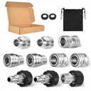 10 PCS pressure washer quick connect kit (with Storage Bag), Quick Connect Hose Fittings, M22-14mm Swivel to 3/8" Quick-Connect3/4" to Quick ReleasePressure Washer Accessories