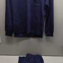 Difficort Women's 2 Piece Lounge Sets Casual Travel Airport Outfits Side Slit V-Neck Tops & Wide Leg Pants Matching Set (Medium)