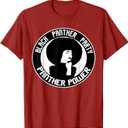 Black History Panther Party Logo Afro Hair T-Shirt S