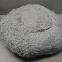 Hoewina Dog & Cat Bed for Indoor Cats, 20in Calming Donut Bed for Puppy and Kitten, Washable Round Fluffy Pet Bed for Small Medium Dogs and Cats (Light Grey), Size: 24.0"L x 24.0"W x 8.0"Th