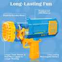 Sloosh 2 PCS Bubble Machine, Bazooka Rocket Shape Bubble Gun Toy for Kids Ages 4-8, Gifts, Adults, Party Favors, Summer, Wedding, Easter