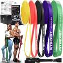 FitBeast Resistance Bands Set, 6 Different Levels, Pull Up Assist Bands for Strength Training, Crossfit, Powerlifting, Muscle Toning, Yoga, Mobility Exercises, Rehabilitation, Full-Body Workout