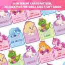 30Pack Valentines Day Gifts for Kids Classroom with Valentine Earrings 30Pair, Cute Kids Valentines Cards & Earrings for Girls, Party Favor Exchange Gifts for Class School Classroom