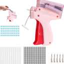 Clothes Stitch Gun Tagging Gun For Clothing For Clothes Single Needle Mini Clothing Embroidery Sewing Gun The Stitchy Quick Stitch Sewing Gun For Clothes 6-Pin Label Gun And 2000 Fasteners Pink
