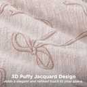 Bedsure Pink Comforter Set Queen, GentleSoft 3 Pieces Breathable Bow Comforter Set Women Girls with 2 Pillow Shams, Cute Queen Bedding Sets Pink Room Decor Aesthetic Bedroom Decor, 90x90 Inches