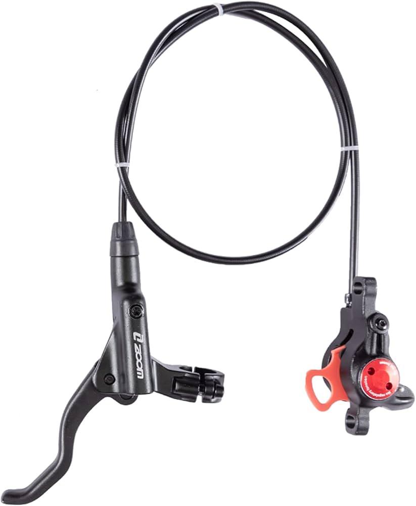 BUCKLOS MTB Hydraulic Disc Brakes, Mountain Bike Left Front 800mm Right Rear 1450mm Hydraulic Brake Set Aluminum Alloy Levers with Calipers PM/is Adapter Fit EBike/Fat Bike