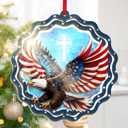 4 x FLAGWIX Christmas Bald Eagle Gifts for Men Women - American Eagle Suncatcher Ornaments 2025 for Tree Decorations - Christmas Ornaments for Home Decor, Eagles Gifts for Mom Dad, Friend Gift Ideas