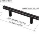 Amerdeco IH0001ORB76 10 Pack Oil Rubbed Bronze 3Inch(76mm) Hole Centers Kitchen Cabinet Pulls Hardware Modern Kitchen Solid Handles for Cabinets Cupboard Handles Drawer Pulls