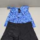 Aqua Eve Women Plus Size Tankini Swimsuit Two Piece Flowy Swimdress Bathing Suits with Shorts M
