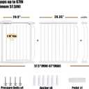 Extra Wide 67-71.5 Inch Baby Gates for Stairs, Doorways - No Drilling, Pressure Mounted Pet Gates for Kids and Dogs