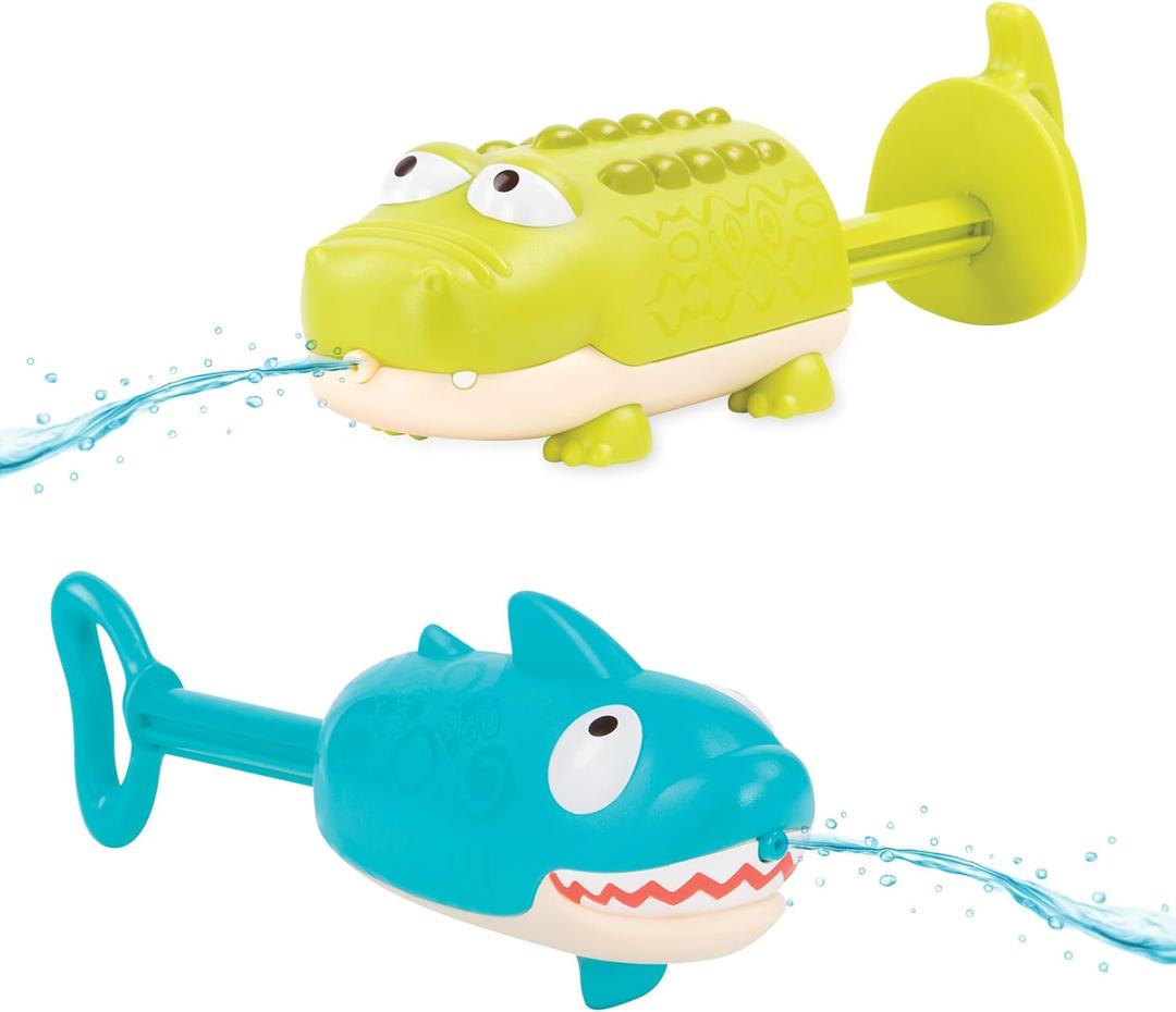 B. toys  Splishin Splash Animal Water Squirts Duo Pack  Fun Summer Bath Toys for Kids, Outdoor Water Play for Toddlers 18+ Months