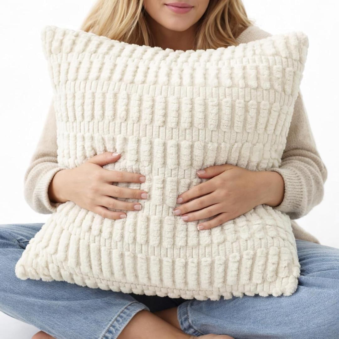 Novabright Weighted Pillow with Glass Bead 9lb Blue Tactile Sensory Throw Pillows Bead Filled Heavy Soft Versatile Stress Relief Cushion for Adults Comfort Relaxation Sleep Thoughtful Gift, 17 X 17 X 2.95 Inches