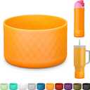 Silicone Boot for Owala Water Bottle 24 oz 32 oz 40 oz, Anti-Slip Protective Sleeve for FreeSip/Twist/Flip Stainless Steel Water Bottles Accessories (orange)