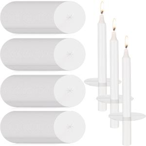 250 Pcs Church Candle Drip Protectors Paper Holders Bulk for Candlelight Service Kit for Devotional Vigil Church Service Memorial Shabbat Christmas Eve, 3.15 Inch