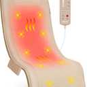 Heycool Massage Mat Full Body, Back Massager with Heat and Vibration for Chair, Massage Chair Pad, 10 Vibration Motors & 2 Heating Levels, Foldable, Gifts