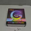 Mini LED Table Lamp with 4-in-1 Wireless Charger, Night Light, Sunrise Alarm Clock, Bluetooth Speaker, Smart Atmosphere Table Lamp for Bedroom, Office, Home Decor (Black)