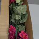 Artificial Geranium Fake Flowers for Outdoors Decoration, 6 Bundles Silk Geraniums Flower UV Resistant Look Real Faux Plants for Outside Planter Front Door Garden Patio Balcony Yard Home, Fuchsia