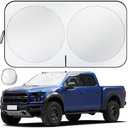 Car Windshield Sun Shade - Foldable Car Sun Shade Protection with Storage Bag, Reflective Window Shades for Front Windshield, Cool Sun Blocker, Truck, SUV Automotive (59''L x 33''W)