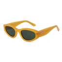 FUOFEN Unisex Fashion Cat Eye Polarized Sunglasses for Driving Fishing Beach Pool Vogue UV400 Protection Jade Yellow To Go Shades