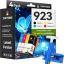 TOKYOINK 923 Ink Cartridges for HP Printers Compatible for HP 923 HP923 Ink Cartridges Work for OfficeJet Pro 8130e 8125e 8135e 8138e 8120e 8132e No Chip (Black Cyan Magenta Yellow) Upgraded Tool