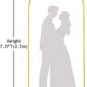Putros Metal Arch Backdrop Stand 7.2FT Gold Wedding Balloon Arched Backdrop Stand Square Arch Frame for Birthday Party Bridal Baby Shower Ceremony Decoration