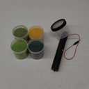 Tioncy mini Static Grass Applicator Flocking kit with 4 x 60G Colors Grass ABS Applicator with Anti Slip Handle Flocking Kit for DIY Scenic Modelling Sand Table Miniatures Landscape Craft