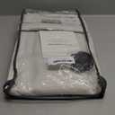 INOVADAY 100% Blackout Curtains for Bedroom, Black Out Curtains 96 Inch Long, Clip Rings Linen Blackout Drapes, Thermal Insulated Room Darkening for Living Room, 2 Panels - Beige,W50xL96