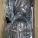 2 Pack Solar Lights Outdoor with Plant Stands, Solar Floor Lamp, Solar Powered Street Light Metal Tripod Deck Lights, Patio Decor for Garden Yard Pathway Driveway Porch (Black-Fire lamp)