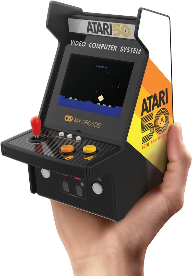 My Arcade Atari Micro Player Pro: 100 Arcade Games, 6.75" Portable Game, Retro Gaming Consoles