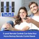 3 Pack Remote for All Samsung TV Remote, Replacement Compatible with All Samsung Smart TVs, LCD, LED, 3D, HDTV, Series TVs