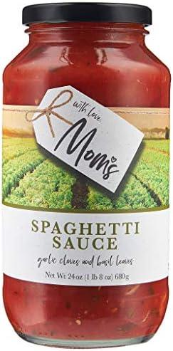 Moms Original Garlic and Basil Spaghetti Sauce, No Sugar Added, Non GMO, Gluten Free, 24 Ounce (Pack of 6), BB 02-17-25