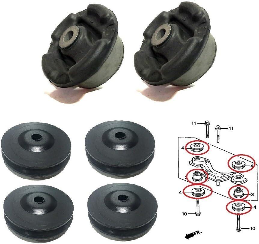 NISTO 6 Rear Differential Arm Mounting Bushing Support Rubber For 1997-12 Honda CR-V 1991-06 Honda Civic