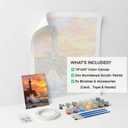 CT SUN Paint by Numbers for Adults - Aesthetic Cottagecore Landscape - Whimsical DIY Oil Painting Kits - Relaxing Arts and Crafts Gift - 16"x20" (The Golden Hour Coast)