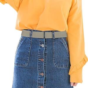 TIESOME Women Adjustable Elastic Belt, Stretch Invisible Belt Flat Buckle Waist Belts No Show Belt for Pants Jeans Dresses