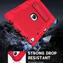 Azzsy Case for iPad Air 13 Inch (M4/M3/M2) 2026/2025/2024, [Built-in Pencil Holder] Heavy Duty Shockproof Rugged Protective Case for 13 inch iPad Air (2026/2025/2024 Version), Red