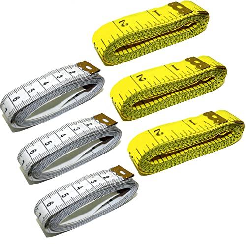 IFAMIO 6 Count 2 Sizes Double Sided Soft Tape Measure 120 Inch/300cm & 79 Inch/200cm Flexible Body Scale Measuring Pocket Tailor Ruler for Sewing Cloth Dressmaker