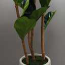 GarveeHome 5 ft Faux Fiddle Leaf Fig Tree with White Pot, Faux Trees with Artificial Plants 56 Fiddle Leaves Greenery - Lifelike Fake Tree for Home Office Store Room Decor Indoor Outdoor