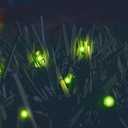 Solar Powered Firefly Lights, 9 LED Automated Pulsating String Chasing Firefly Lights Lantern Solar Outdoor Waterproof (2 Pack)
