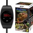 XFP Reptile Dimming Thermostat, PID Heat Lamp Temperature Controller with LED Digital Screen, Memory Function, Switch Control Function for Seed Germination, Reptiles and Greenhouse (300W)